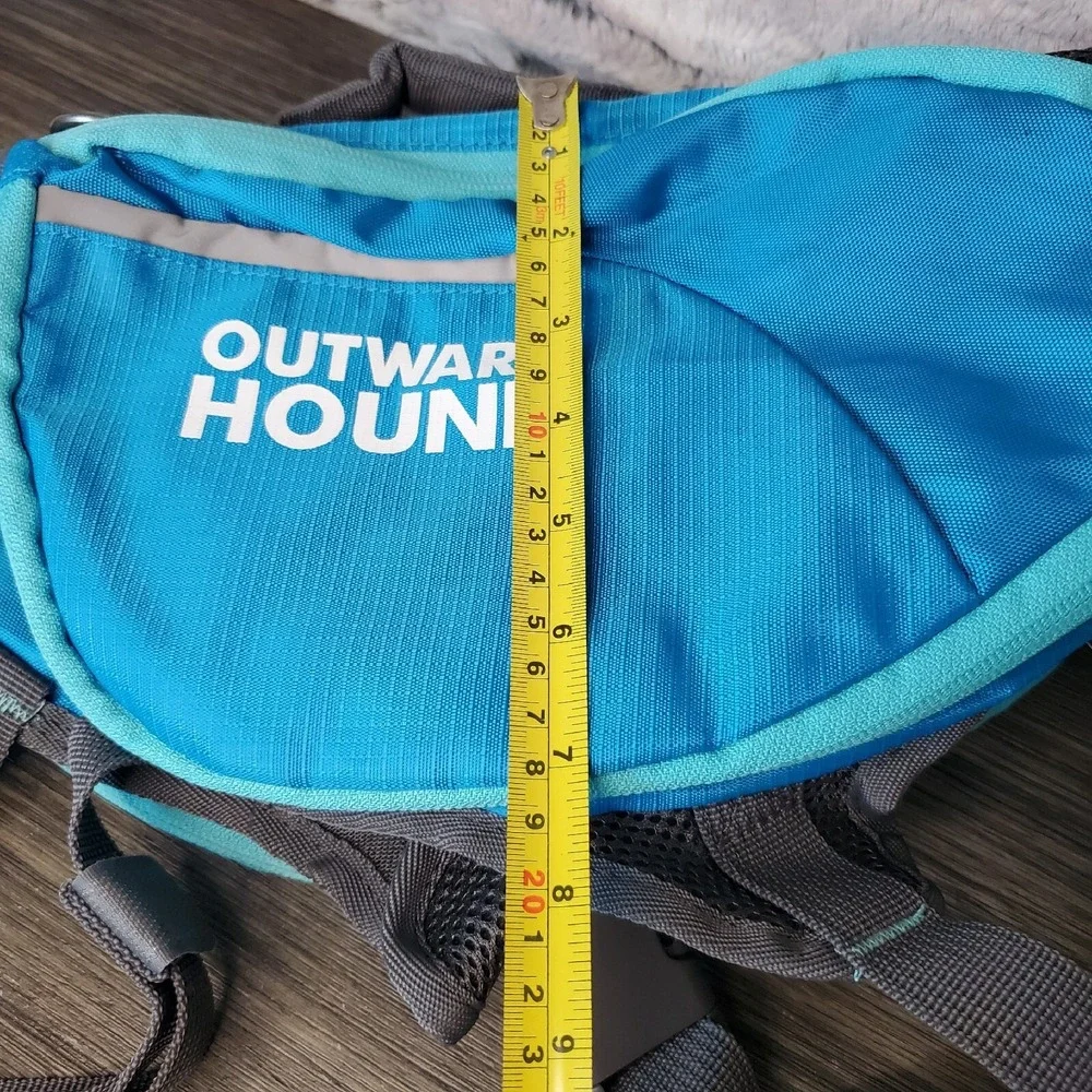 Outward Hound‎ Blue Hiking Zipped Dog Travel Backpack Saddlebag Carrier sz M
